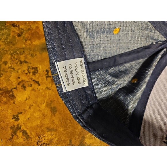 Rodeo Hat Blue Denim Adjustable Back Rodeo Cowboy Outdoor Ball Cap - Picture 8 of 8